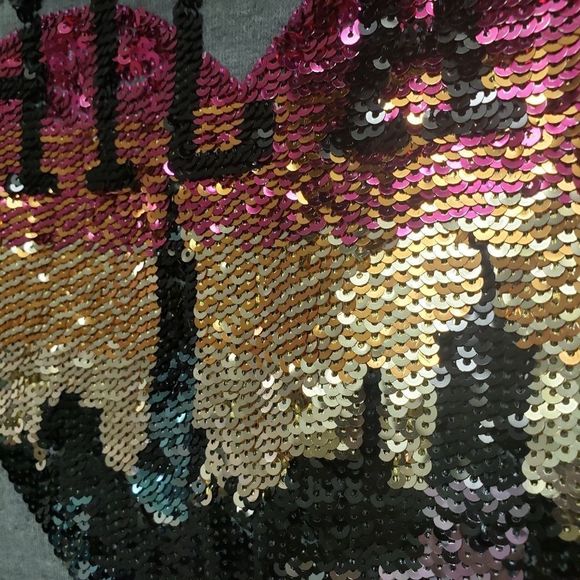 PINK Victoria's Secret Chicago Destination Skyline Bling Hoodie Size Small - Picture 12 of 13